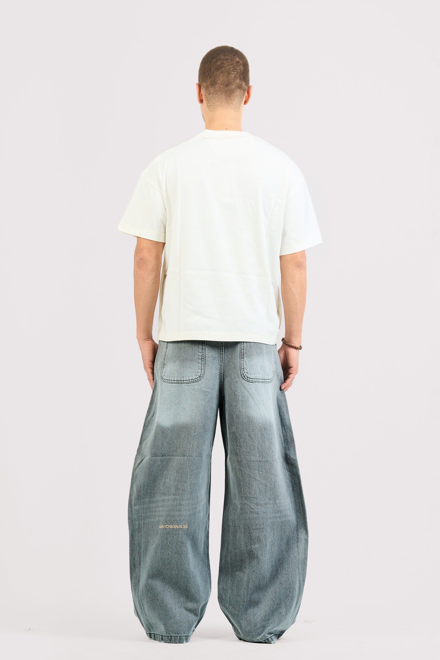 GREY SUPER BAGGY JEANS