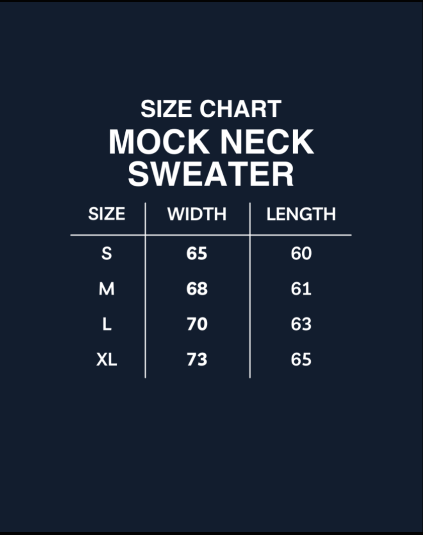 GREY MOCK NECK KNIT SWEATER